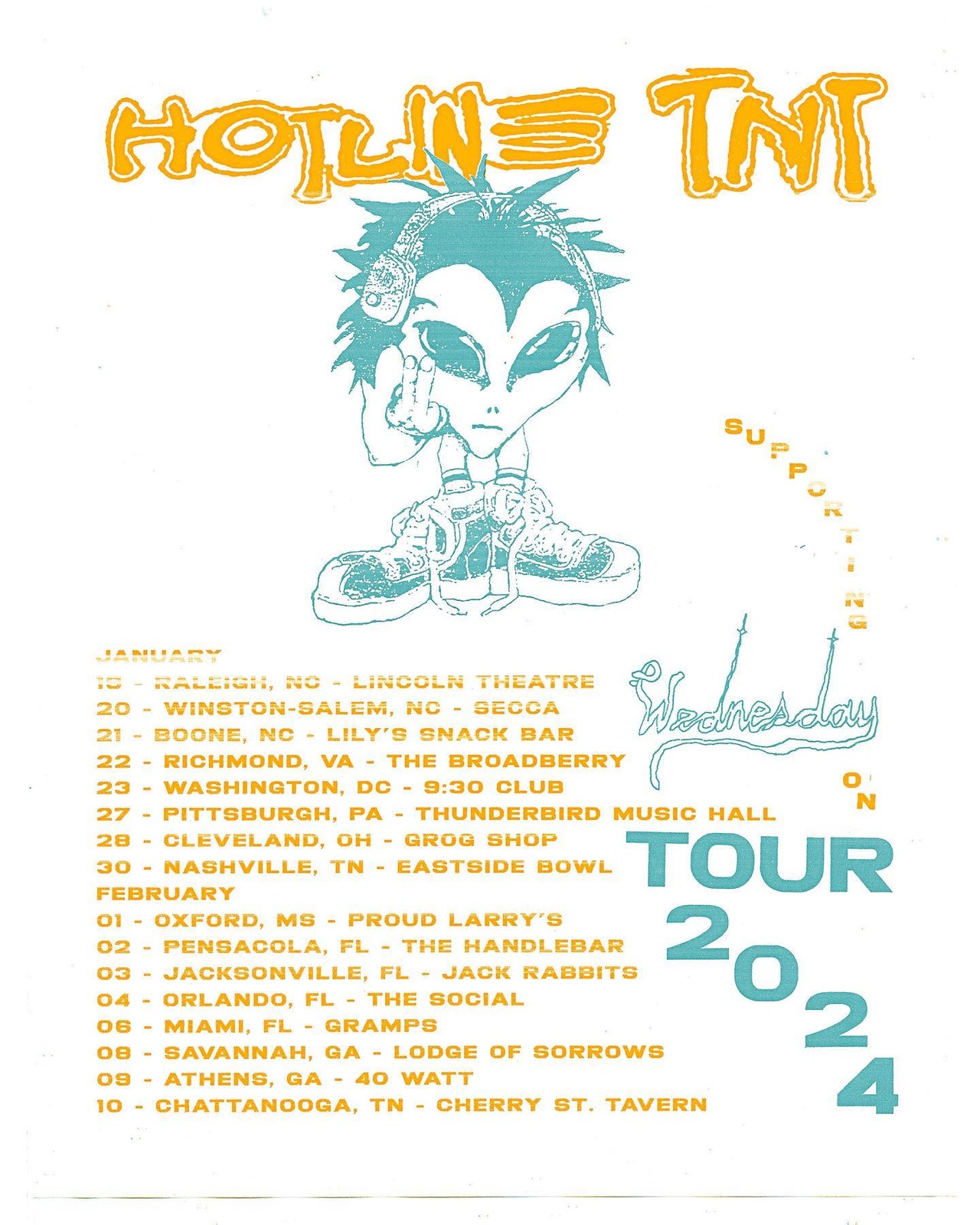 Hotline TNT tour poster